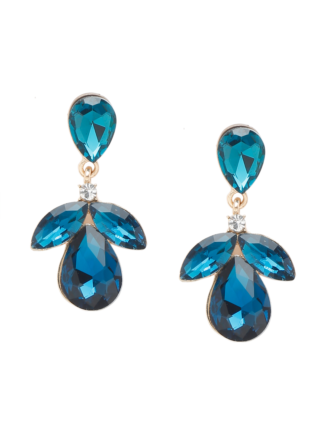 YouBella Jewellery Celebrity Inspired Drop Earrings for Girls and Women (Blue) (YBEAR_33348)